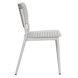 Dining chair Hilliard Hm6645.02 made of aluminum in white color 44.5x58x80hcm