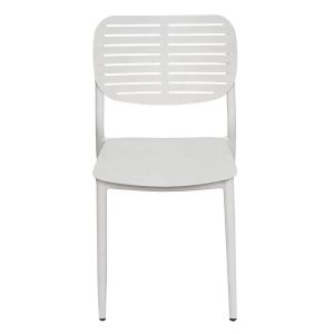 Dining chair Hilliard Hm6645.02 made of aluminum in white color 44.5x58x80hcm