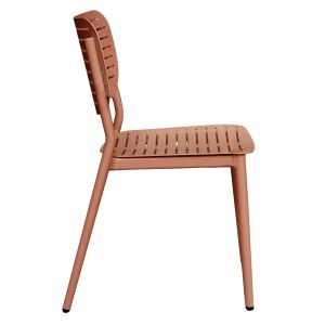 Dining chair Hilliard Hm6645.08 aluminum in terracotta color 44.5x58x80hcm