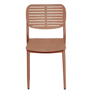 Dining chair Hilliard Hm6645.08 aluminum in terracotta color 44.5x58x80hcm