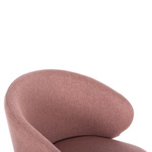 Dining chair Isiah pink damask-black metal legs 56x56x76hcm Hm9615,02