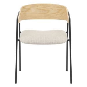 Dining chair Korin Hm9975.01 metal-beige damask-plywood 54x51x72.5hcm.