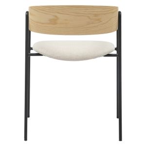 Dining chair Korin Hm9975.01 metal-beige damask-plywood 54x51x72.5hcm.