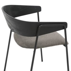 Dining chair Korin Hm9975.02 metal and plywood in black-gray lady 54x51x72.5hcm.