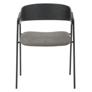 Dining chair Korin Hm9975.02 metal and plywood in black-gray lady 54x51x72.5hcm.