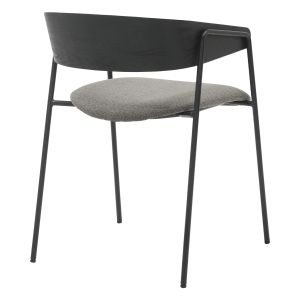 Dining chair Korin Hm9975.02 metal and plywood in black-gray lady 54x51x72.5hcm.