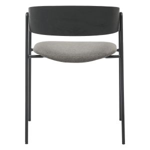 Dining chair Korin Hm9975.02 metal and plywood in black-gray lady 54x51x72.5hcm.
