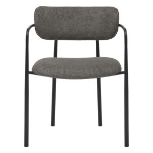 Dining chair Kritter .02 black metal-dark gray fabric 58x53x76hcm Hm9994
