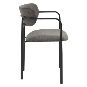 Dining chair Kritter .02 black metal-dark gray fabric 58x53x76hcm Hm9994