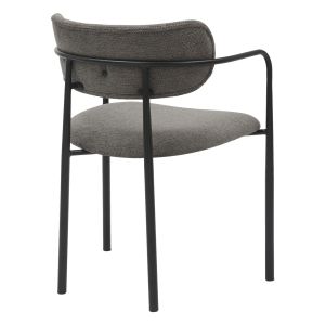 Dining chair Kritter .02 black metal-dark gray fabric 58x53x76hcm Hm9994