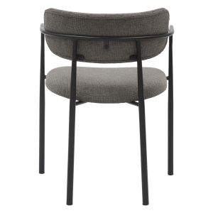 Dining chair Kritter .02 black metal-dark gray fabric 58x53x76hcm Hm9994