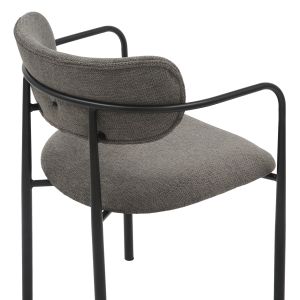 Dining chair Kritter .02 black metal-dark gray fabric 58x53x76hcm Hm9994