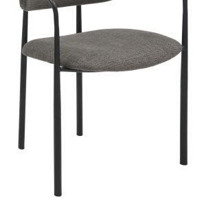 Dining chair Kritter .02 black metal-dark gray fabric 58x53x76hcm Hm9994