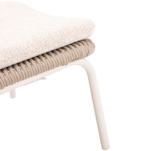 Dining chair Ladris Sm6399.01, aluminum, ivory color, beige, cushions 65x66.5x78hcm