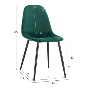 Leonardo dining chair in Cyprus green Hm00100,23