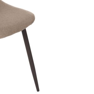 Dining chair Leonardo HM00100.16 with metallic legs and dark grey fabric 43,5x59x84 cm.