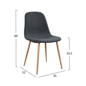 Dining chair Leonardo gray textile Hm00100,10