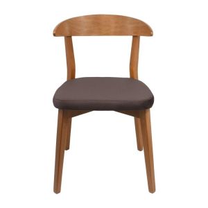 Dining chair Luxbrown textile with golden legs, 49x54x78cm