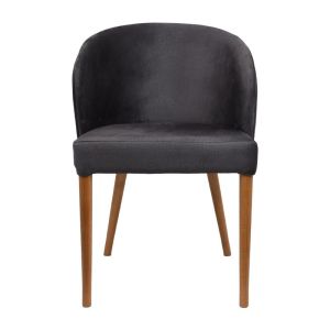 Dining chair Luxgray textile with golden legs, 57x54x81cm