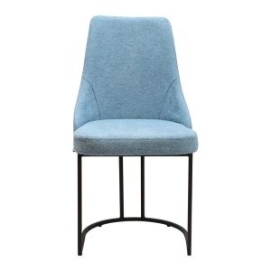 Dining chair Maggie blue textile 47x52x91cm