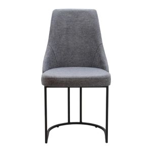 Maggie dining chair with gray textile upholstery 47x52x91cm