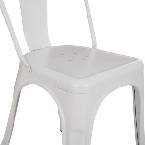 Dining chair Melita- Relix Pro Hm8641.41 metal in matte white 44x47x84.5hcm.