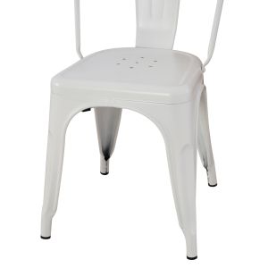 Dining chair Melita- Relix Pro Hm8641.41 metal in matte white 44x47x84.5hcm.