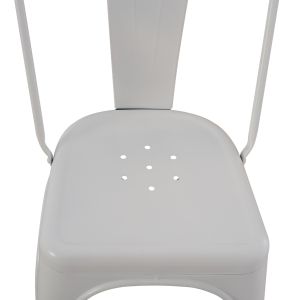 Dining chair Melita- Relix Pro Hm8641.41 metal in matte white 44x47x84.5hcm.