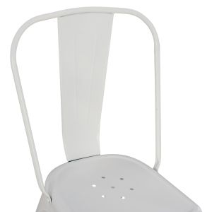 Dining chair Melita- Relix Pro Hm8641.41 metal in matte white 44x47x84.5hcm.
