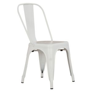 Dining chair Melita- Relix Pro Hm8641.41 metal in matte white 44x47x84.5hcm.