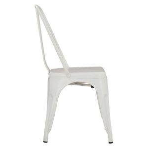Dining chair Melita- Relix Pro Hm8641.41 metal in matte white 44x47x84.5hcm.