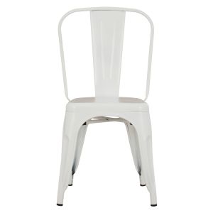 Dining chair Melita- Relix Pro Hm8641.41 metal in matte white 44x47x84.5hcm.