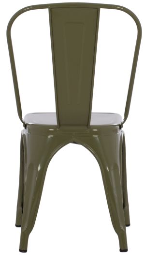Dining chair Melita- Relix Pro Hm8641.43 metal in dark olive green 43x50x82hcm.