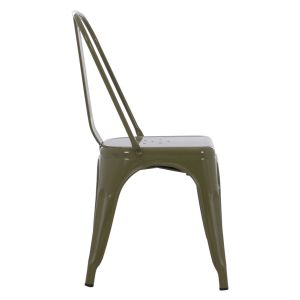 Dining chair Melita- Relix Pro Hm8641.43 metal in dark olive green 43x50x82hcm.