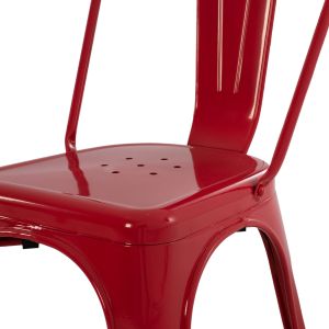 Dining chair Melita-pro Relix Hm8641.44 metal in red 44x47x84.5hcm.