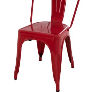 Dining chair Melita-pro Relix Hm8641.44 metal in red 44x47x84.5hcm.