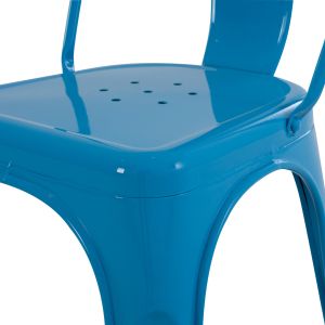 Dining chair Melita-pro Relix Hm8641.48 metal in blue 44x47x84.5hcm.