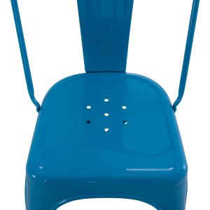 Dining chair Melita-pro Relix Hm8641.48 metal in blue 44x47x84.5hcm.