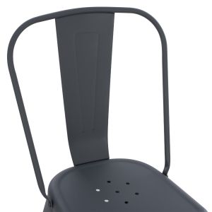 Dining chair Melita-pro Relix Hm8641.50 metal in gray 44x47x84.5hcm.