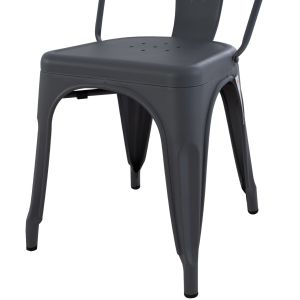 Dining chair Melita-pro Relix Hm8641.50 metal in gray 44x47x84.5hcm.