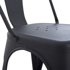 Dining chair Melita-pro Relix Hm8641.50 metal in gray 44x47x84.5hcm.