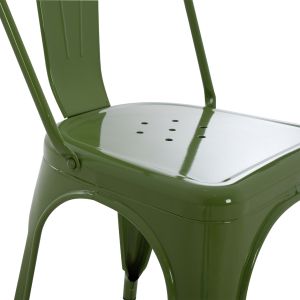 Dining chair Melita-pro Relix Hm8641.53 metal in light olive green 44x47x84.5hcm.