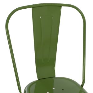 Dining chair Melita-pro Relix Hm8641.53 metal in light olive green 44x47x84.5hcm.