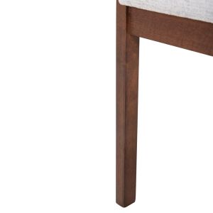 Dining chair Nero wood in walnut-gray damask seat 56x56x78hcm Hm9972