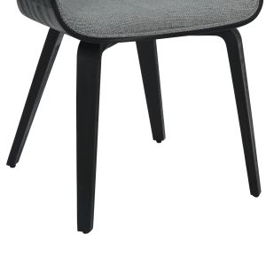 Dining chair Netto Hm9976.02 plywood construction in elegant black-gray fabric 55x56x83.5hcm.
