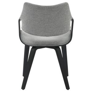 Dining chair Netto Hm9976.02 plywood construction in elegant black-gray fabric 55x56x83.5hcm.