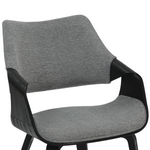 Dining chair Netto Hm9976.02 plywood construction in elegant black-gray fabric 55x56x83.5hcm.
