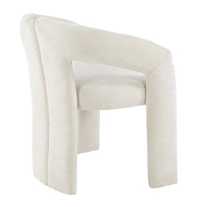 Dining chair Neza Hm18362.02, ecru color, linen, 64x50x76.5 cm.