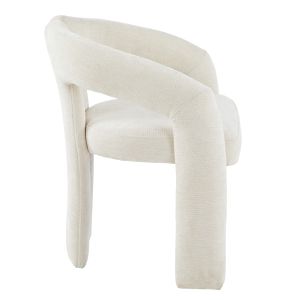 Dining chair Neza Hm18362.02, ecru color, linen, 64x50x76.5 cm.