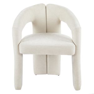 Dining chair Neza Hm18362.02, ecru color, linen, 64x50x76.5 cm.